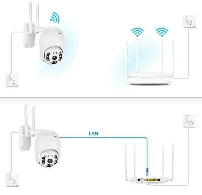 Уличная беспроводная камера наблюдения WiFi smart camera 4MP