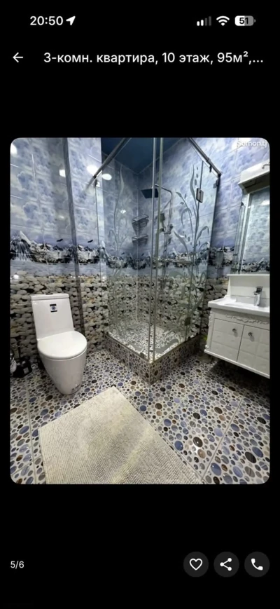 3-комн. квартира, 10 этаж, 95м², шохмансур — миниатюра 4