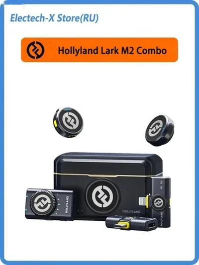 Беспроводной петличный микрофон Hollyland Lark M2 DUO Combo черный