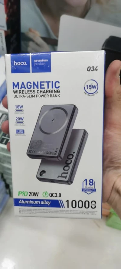 Портативный аккумулятор Q34 Clever PD20W 10000mAh с беспроводной зарядкой
