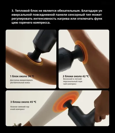 Массажёр Mijia Smart Fascial Gun H3 — миниатюра 5