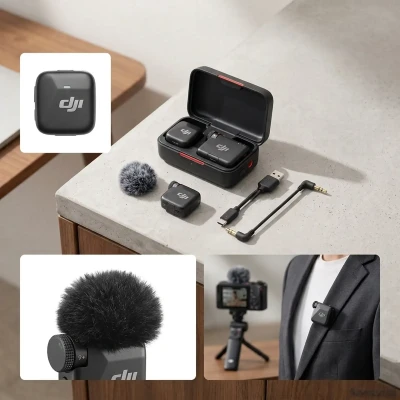 Беспроводная петличка DJI Mic Mini 1TX Plus 1RX Чёрный — миниатюра 3