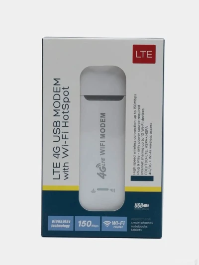 USB модем с SIM-картой и точкой доступа Wi-Fi 4G LTE — миниатюра 4