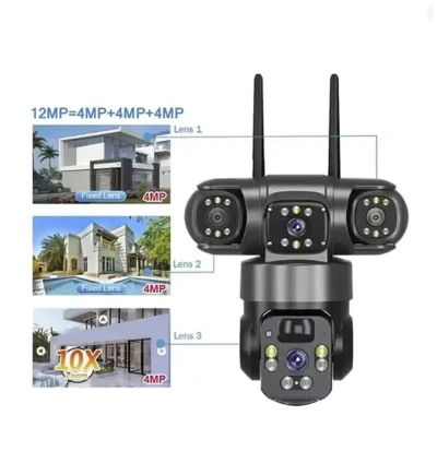 Камера видеонаблюдения PTZ H36-3-G, уличная,8000mAh, ZOOM10X, HD/UHD, 3х4Мп, 4G — миниатюра 2