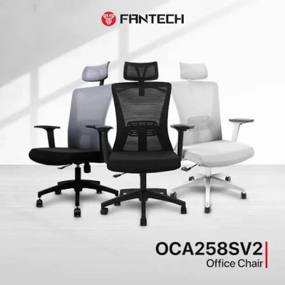 Компьютерное кресло Fantech OC-A258 с сетчатой спинкой и подголовником
