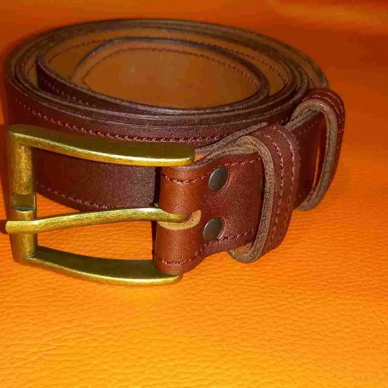 Ремень из натуральной кожи ручной работы