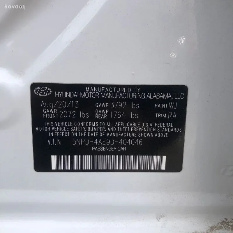 Hyundai Elantra 2013