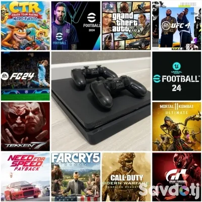 PlayStation 4 Slim 1000gb Version 6.72 + 30 топовых игр