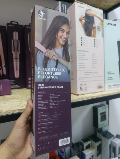 Расческа выпрямитель Green Lion Straightener comb розовый — миниатюра 2