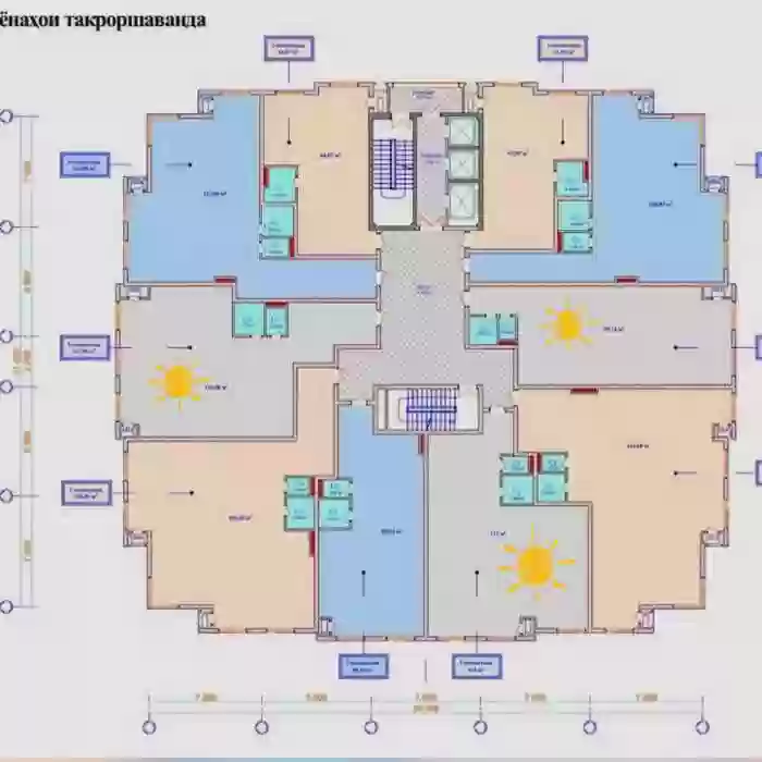 3-к квартира, 8 этаж, 113 м², Сино