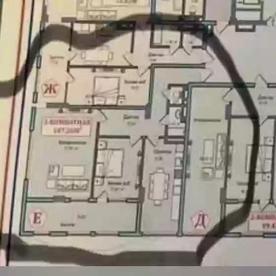 2-к квартира, 3 этаж, 107 м², Сино