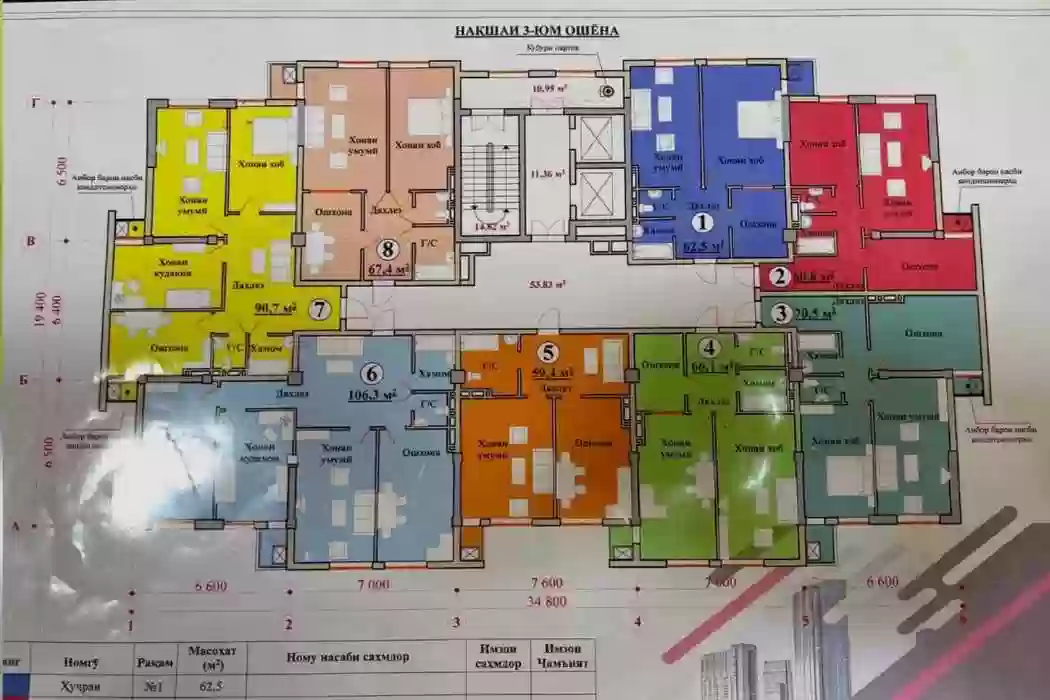 2-к квартира, 10 этаж, 71 м², Шохмансур