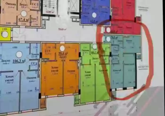 2-к квартира, 10 этаж, 71 м², Шохмансур