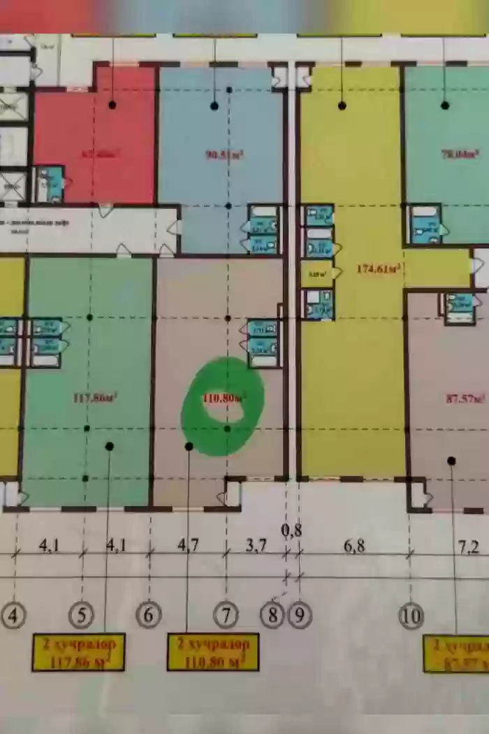 3-к квартира, 15 этаж, 111 м², Шохмансур