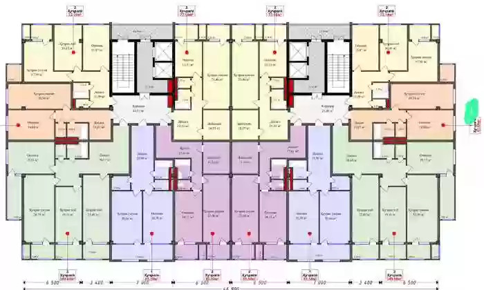 2-к квартира, 11 этаж, 77 м², Сино