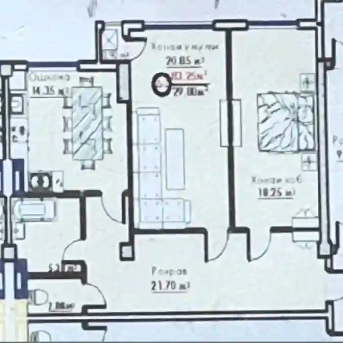 2-к квартира, 14 этаж, 83 м², Исмоил  Сомони