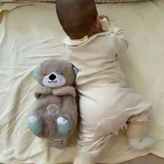 Дышащий мишка с музыкой и подсветкой 