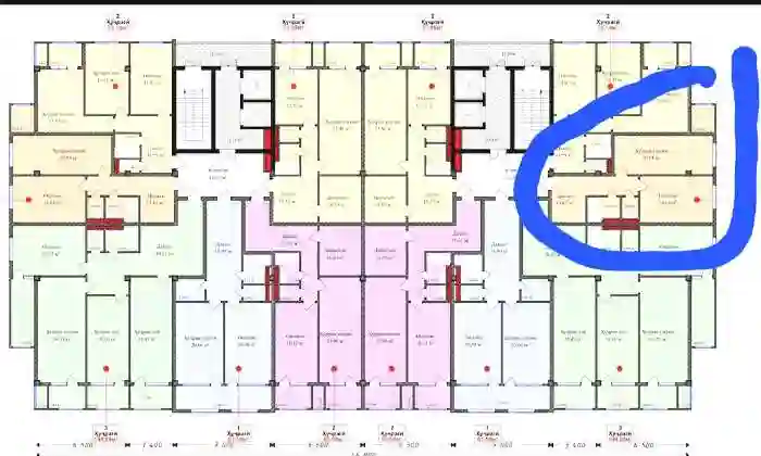 2-к квартира, 7 этаж, 62 м², Сино
