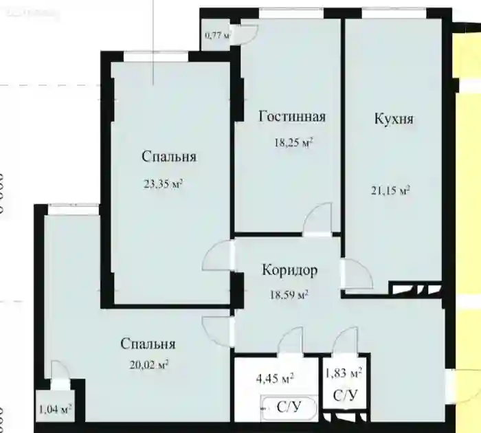 3-к квартира, 14 этаж, 110 м², Шохмансур