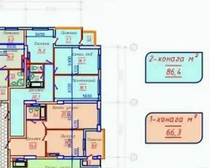 2-к квартира, 12 этаж, 86 м², Шохмансур