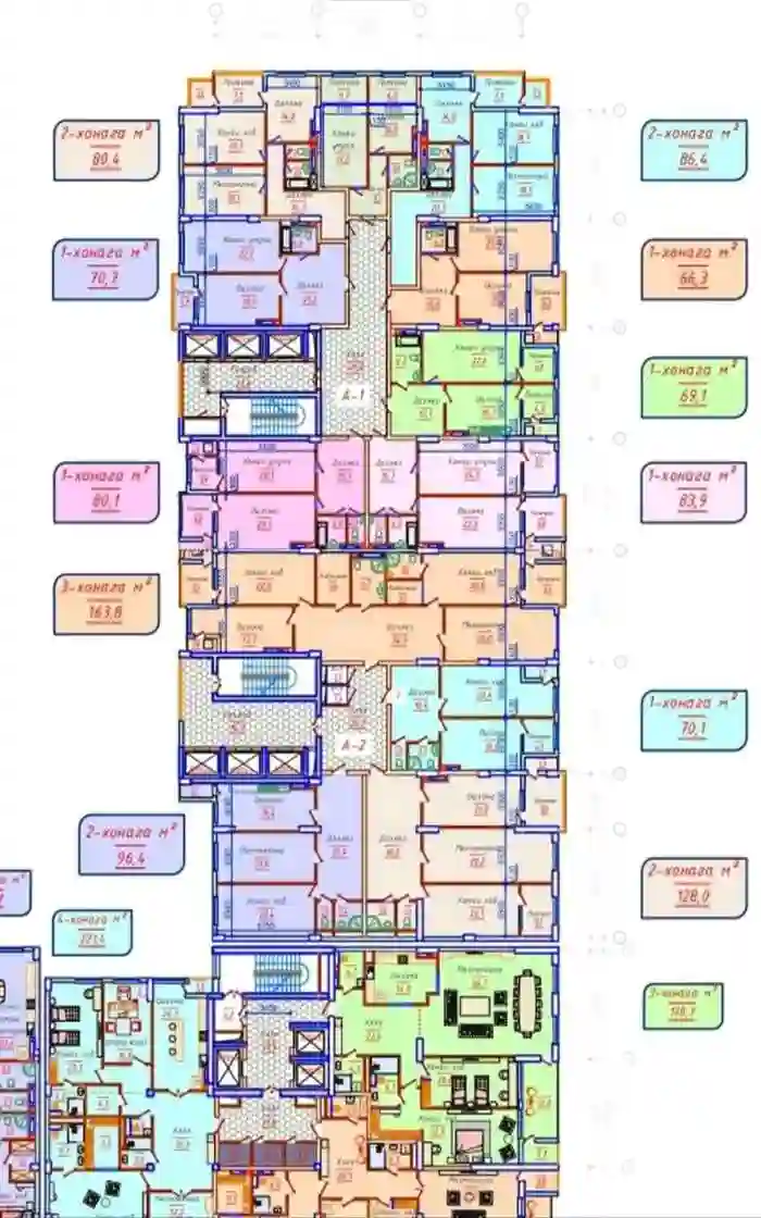 1-к квартира, 14 этаж, 80 м², Шохмансур