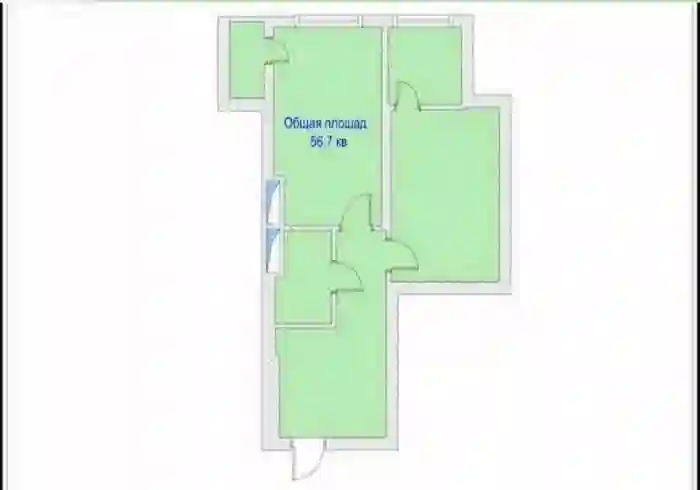 1-к квартира, 16 этаж, 57 м², Шохмансур