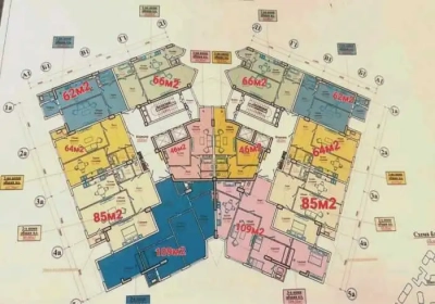 1-к квартира, 12 этаж, 64 м², Сино