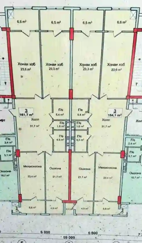 4-к квартира, 9 этаж, 164 м², Исмоил  Сомони
