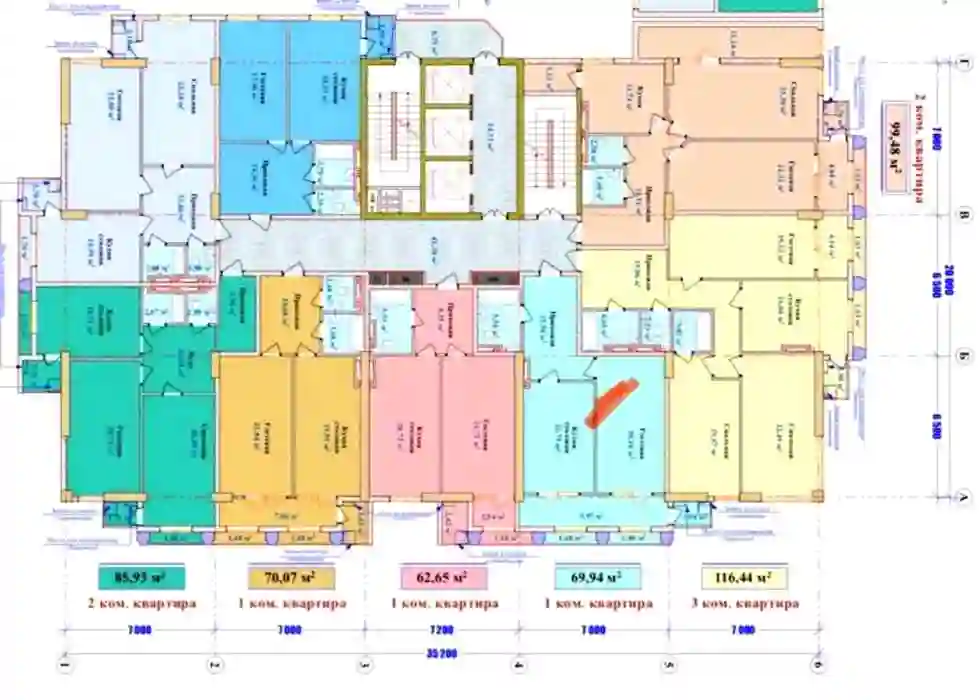 1-к квартира, 10 этаж, 69 м², Исмоил  Сомони