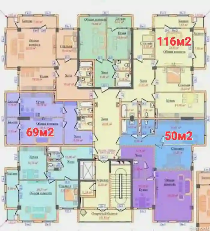 3-к квартира, 4 этаж, 116 м², Шохмансур