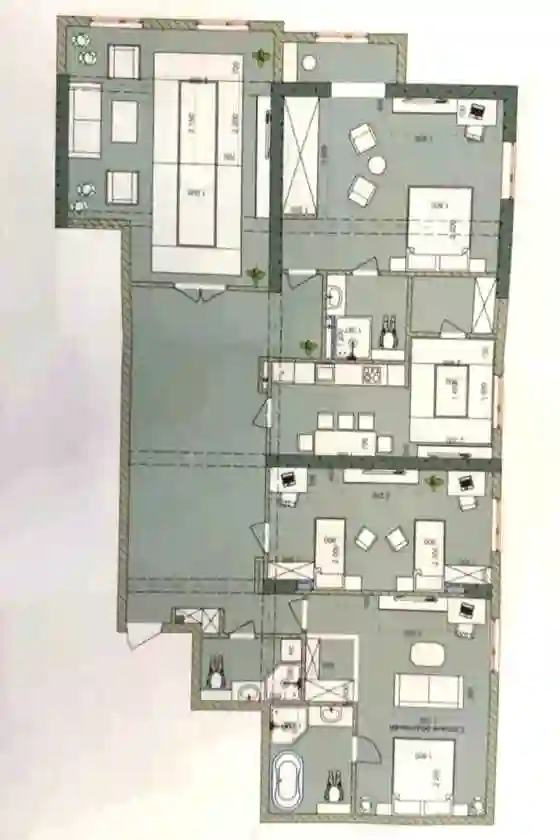 4-к квартира, 2 этаж, 200 м², Сино