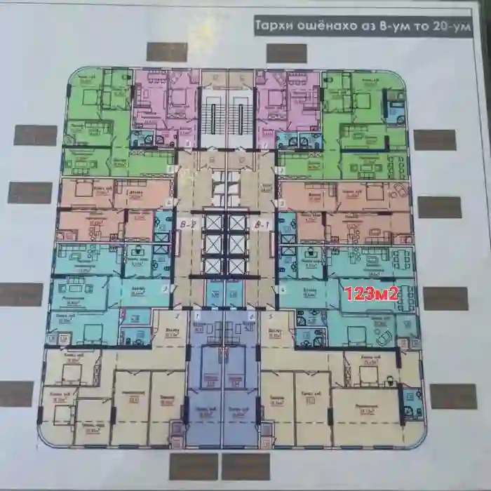 3-к квартира, 16 этаж, 123 м², Сино