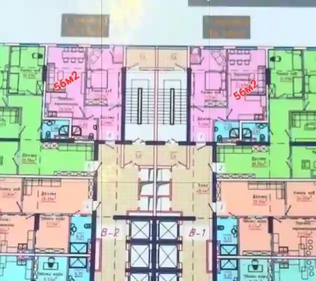 2-к квартира, 13 этаж, 56 м², Сино