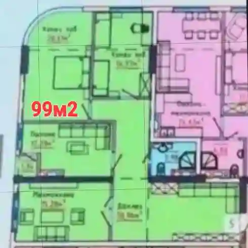 3-к квартира, 16 этаж, 99 м², Сино