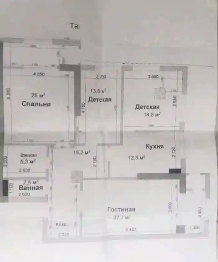 4-к квартира, 5 этаж, 120 м², Шохмансур