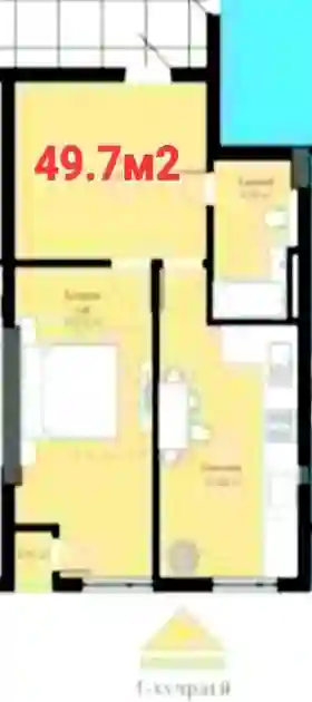 1-к квартира, 8 этаж, 49.7 м², Гиссар