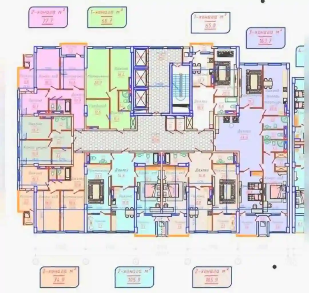 2-к квартира, 12 этаж, 65 м², Исмоил Сомони