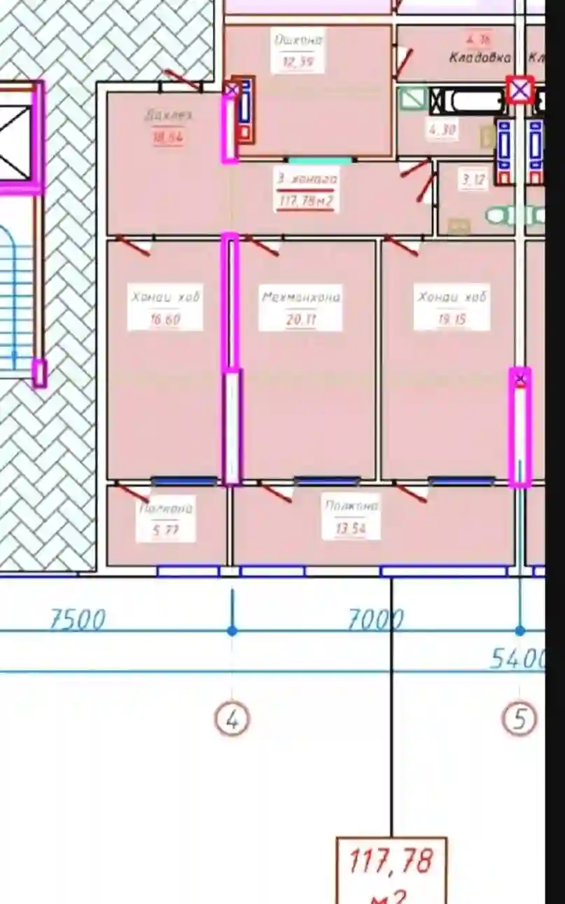 3-к квартира, 16 этаж, 117.8 м², Сино