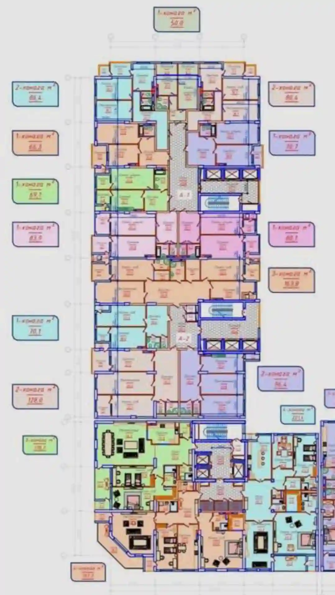 1-к квартира, 11 этаж, 65 м², Шохмансур
