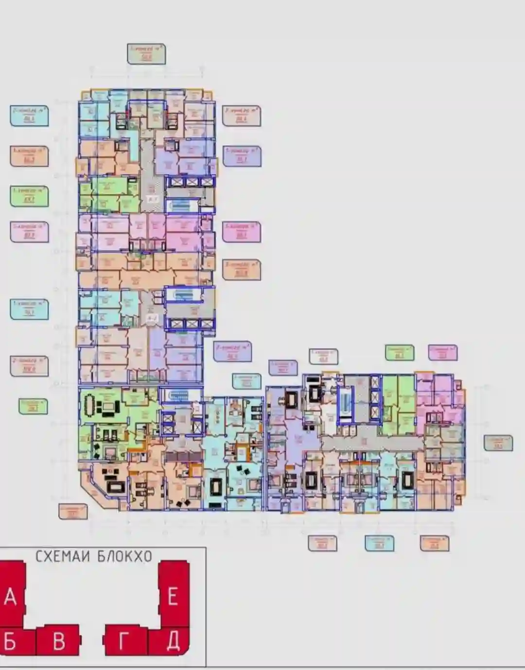 1-к квартира, 11 этаж, 65 м², Шохмансур