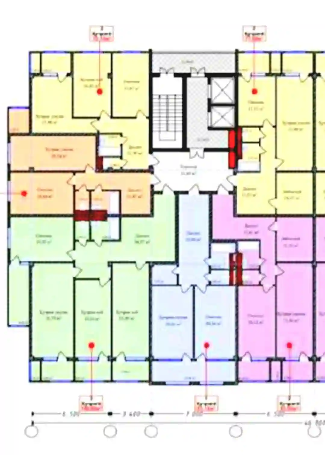 1-к квартира, 14 этаж, 63 м², Сино