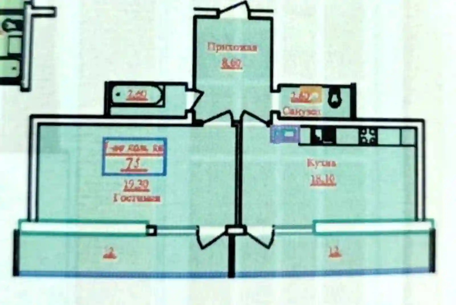 2-к квартира, 16 этаж, 75 м², Шохмансур
