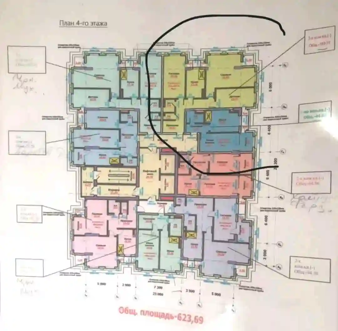 3-к квартира, 8 этаж, 101 м², Шохмансур