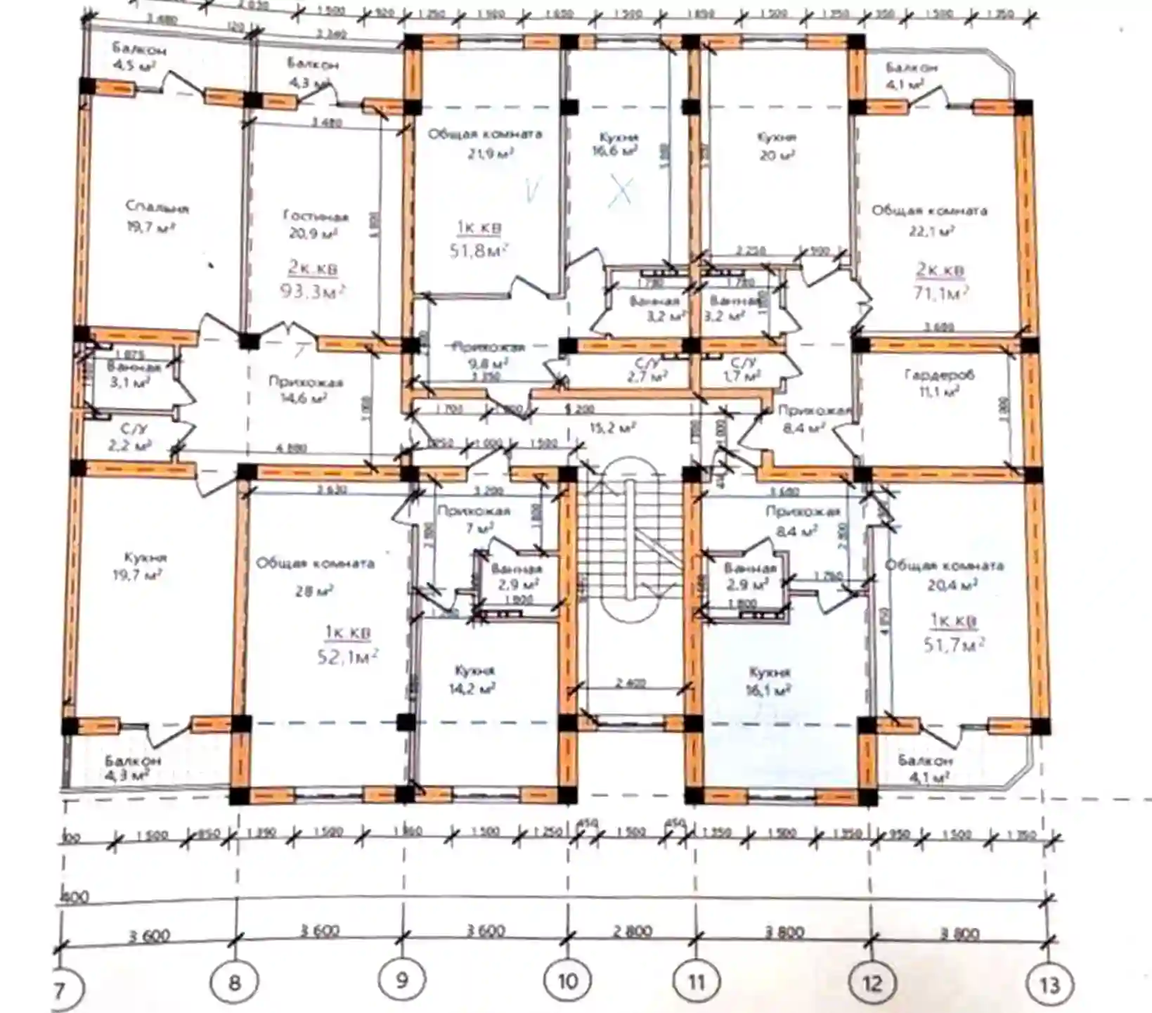 1-к квартира, 4 этаж, 52 м², Худжанд