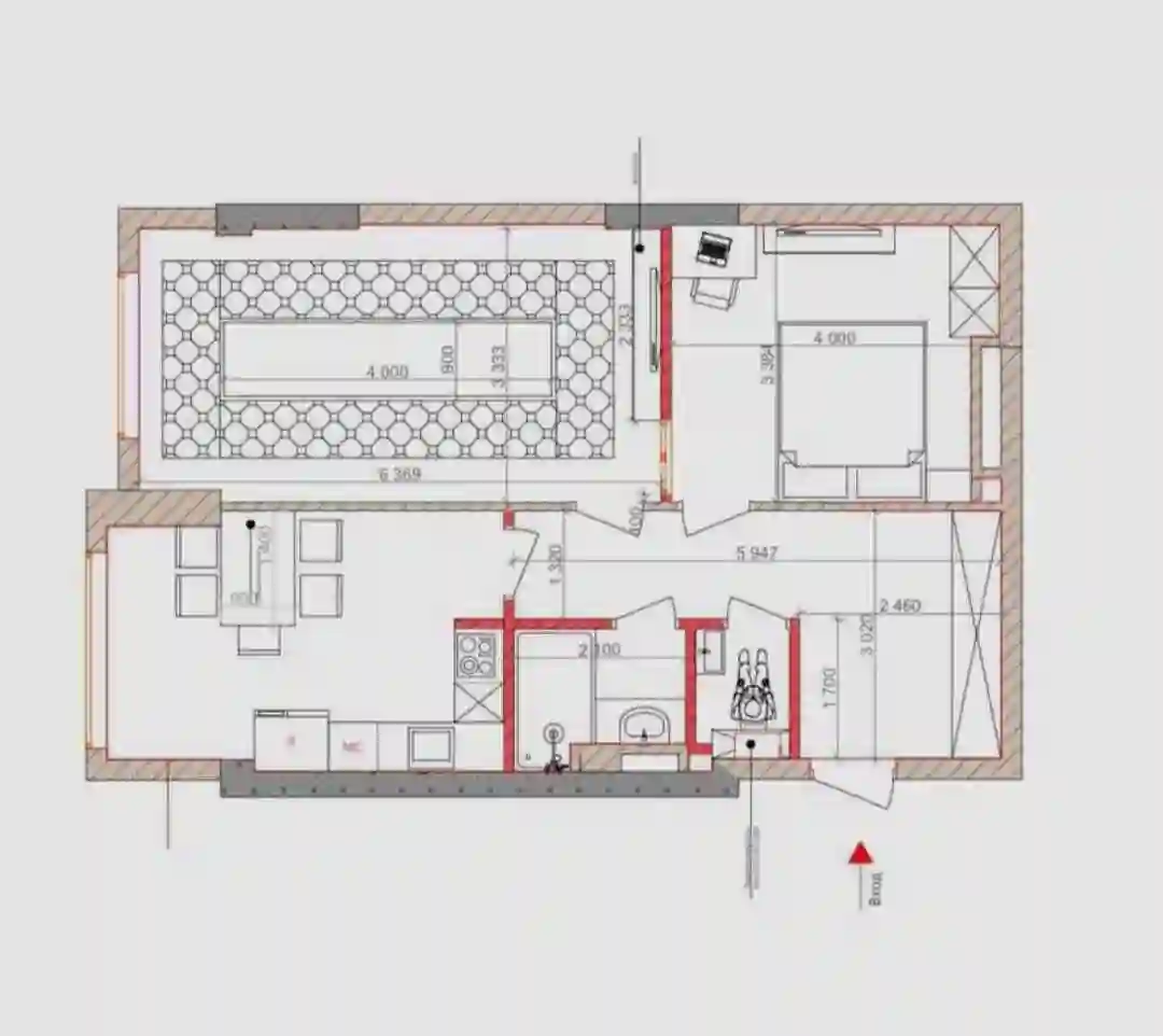 2-к квартира, 16 этаж, 65 м², Сино