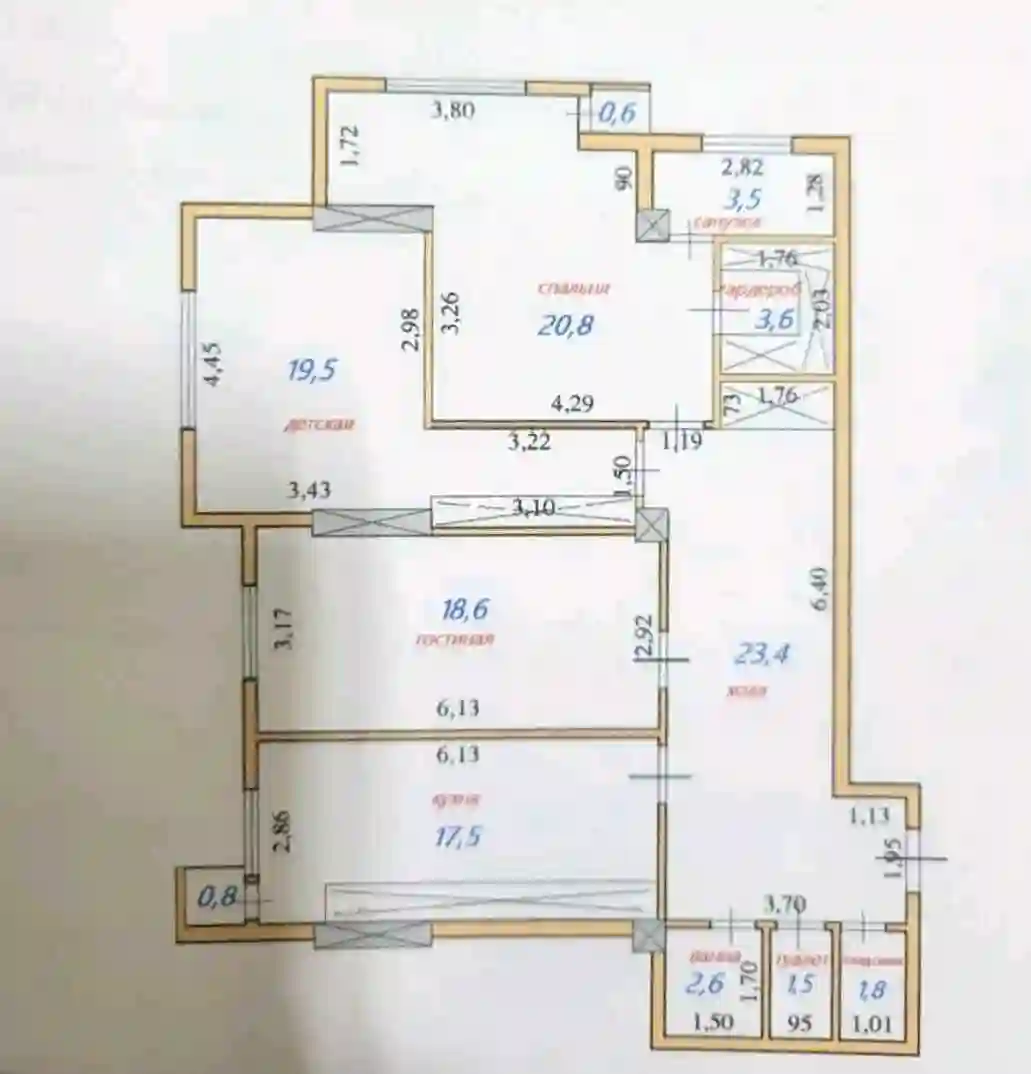 3-к квартира, 10 этаж, 114 м², Исмоил Сомони