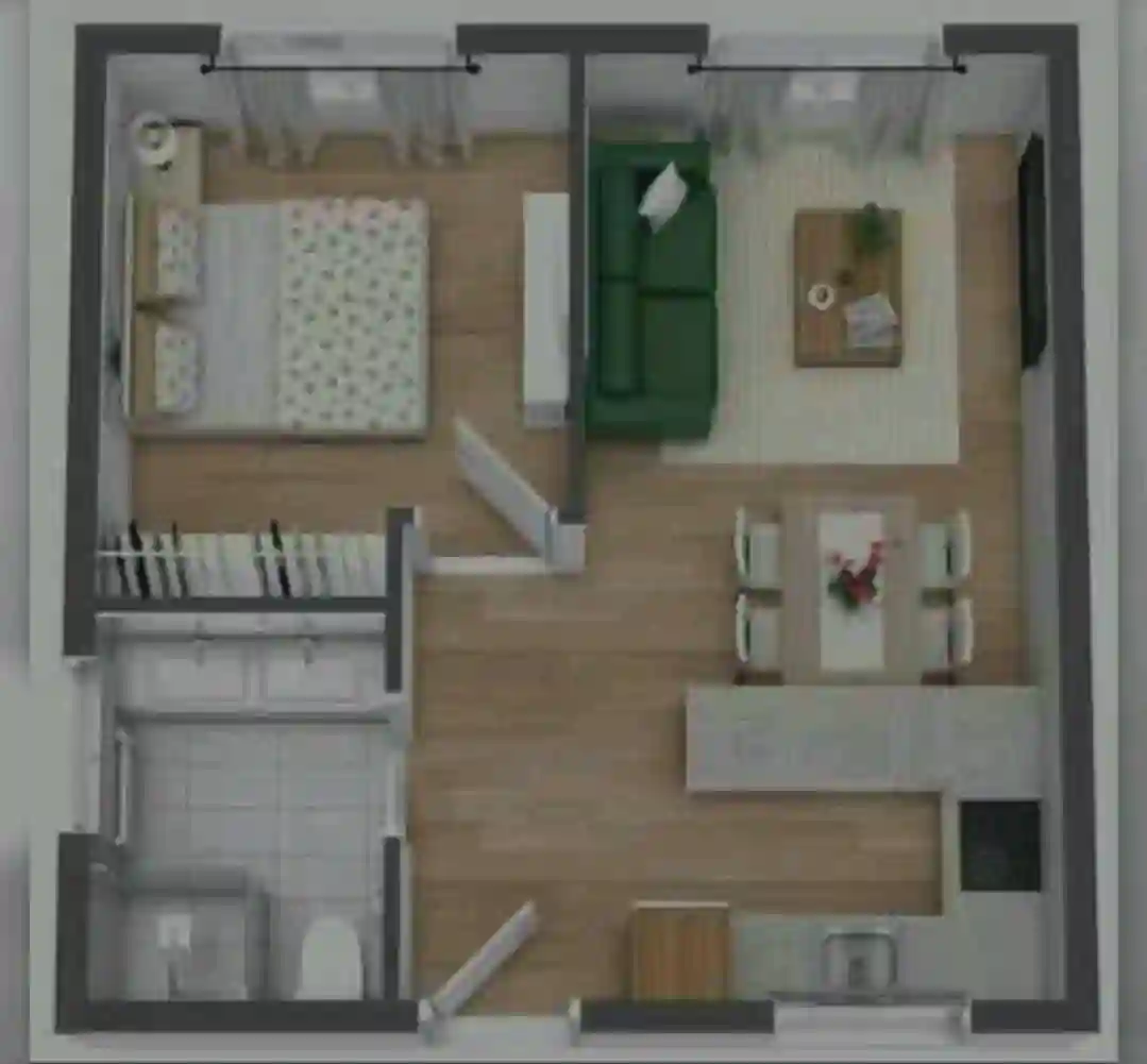 2-к квартира, 10 этаж, 51 м², Шохмансур