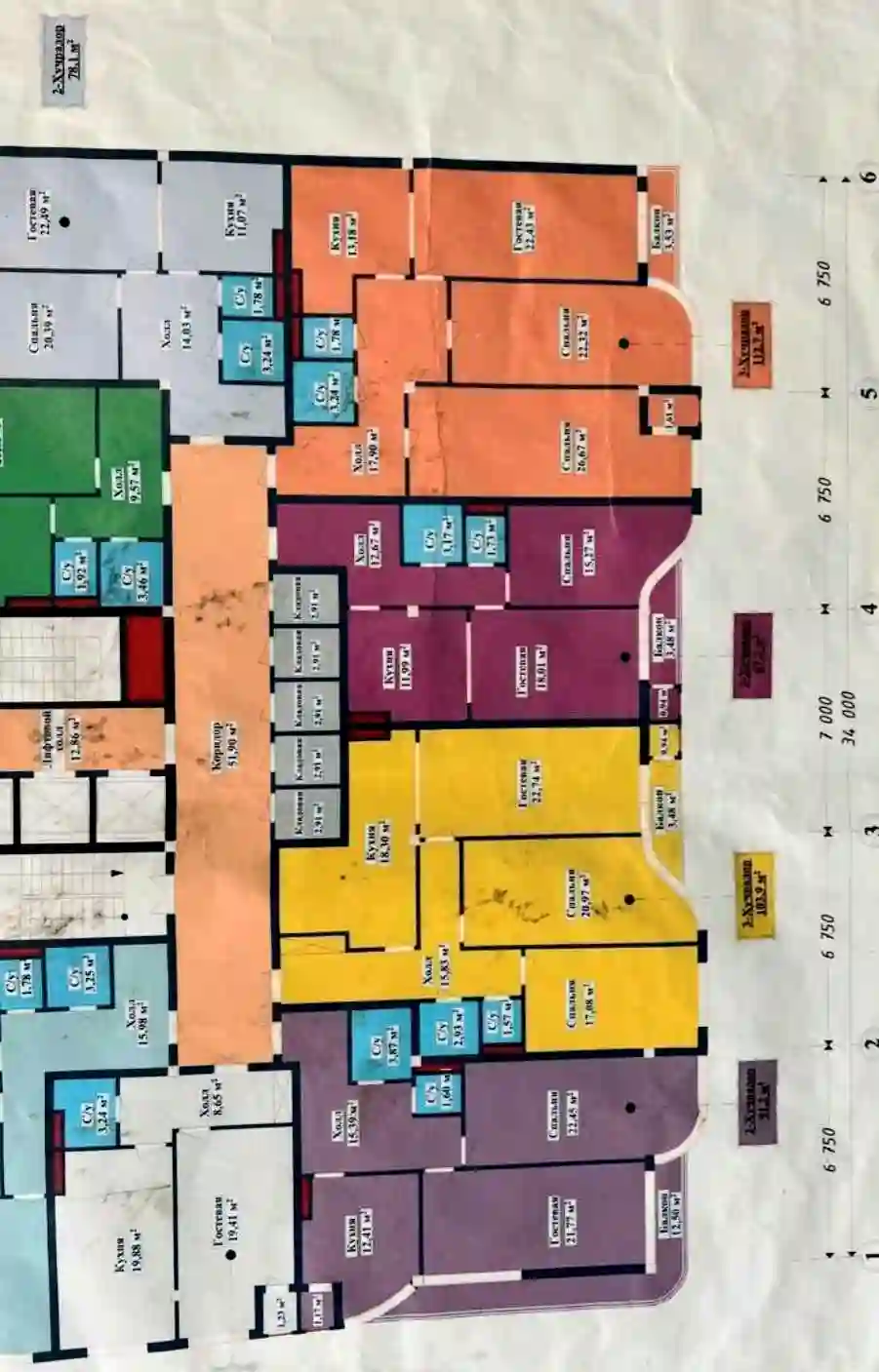 1-к квартира, 13 этаж, 52 м², Шохмансур