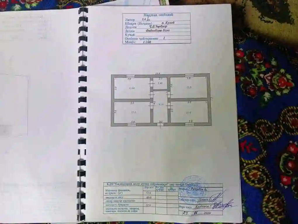 1 этажный, 4-комн. дом, 120 м², 11 соток, ш.Кулоб
