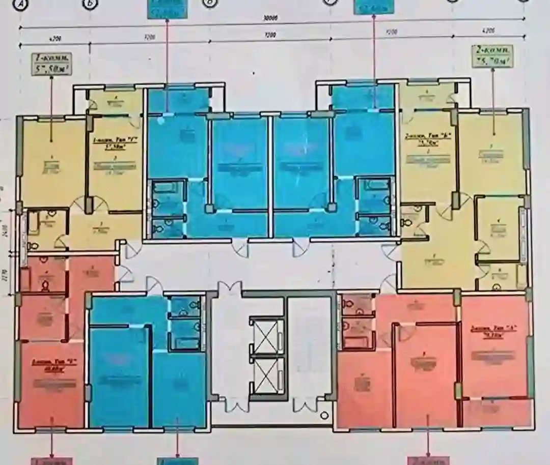 2-к квартира, 7 этаж, 50 м², Фирдавси
